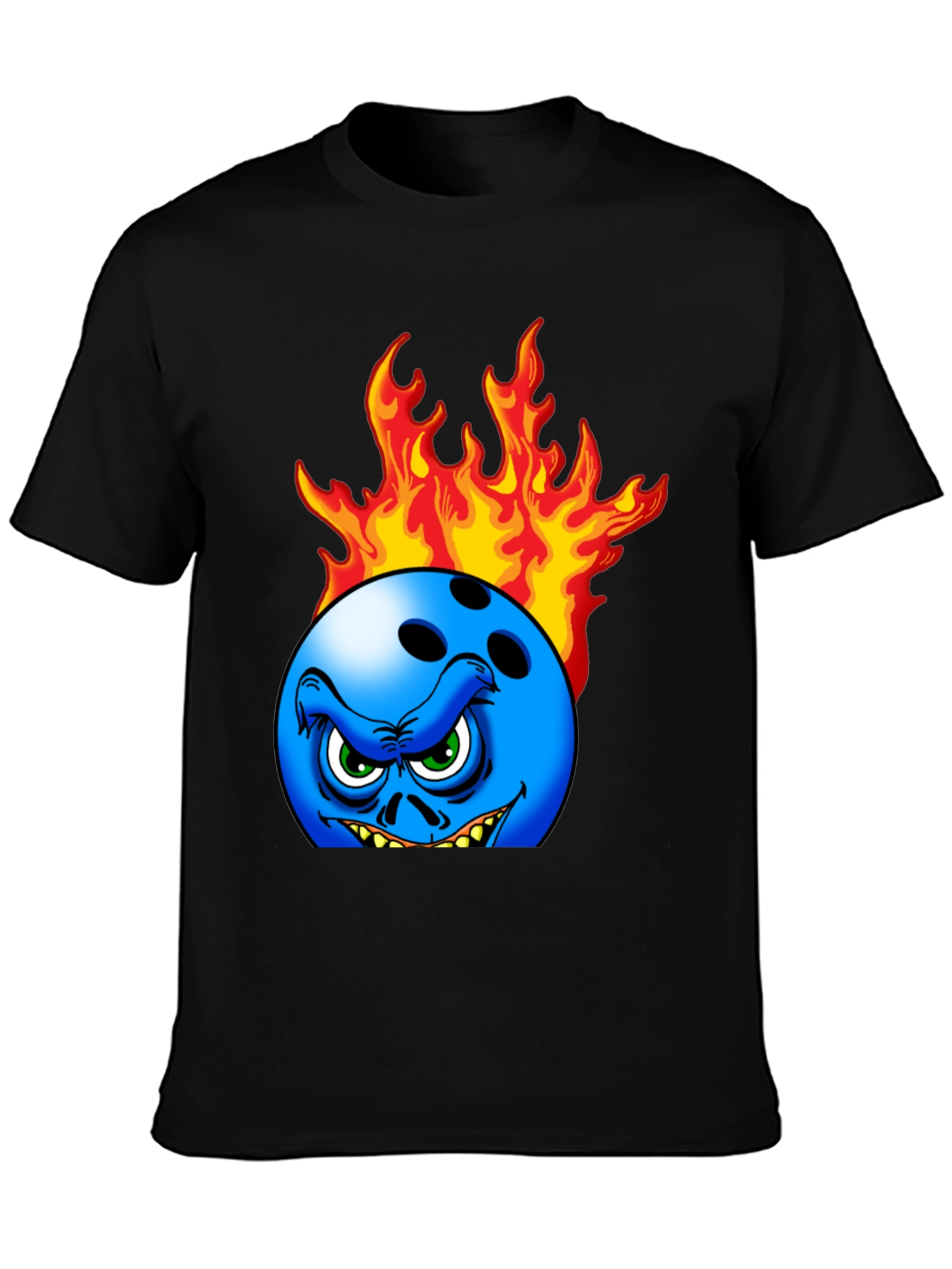 Fiery Bowling Ball Graphic Tee