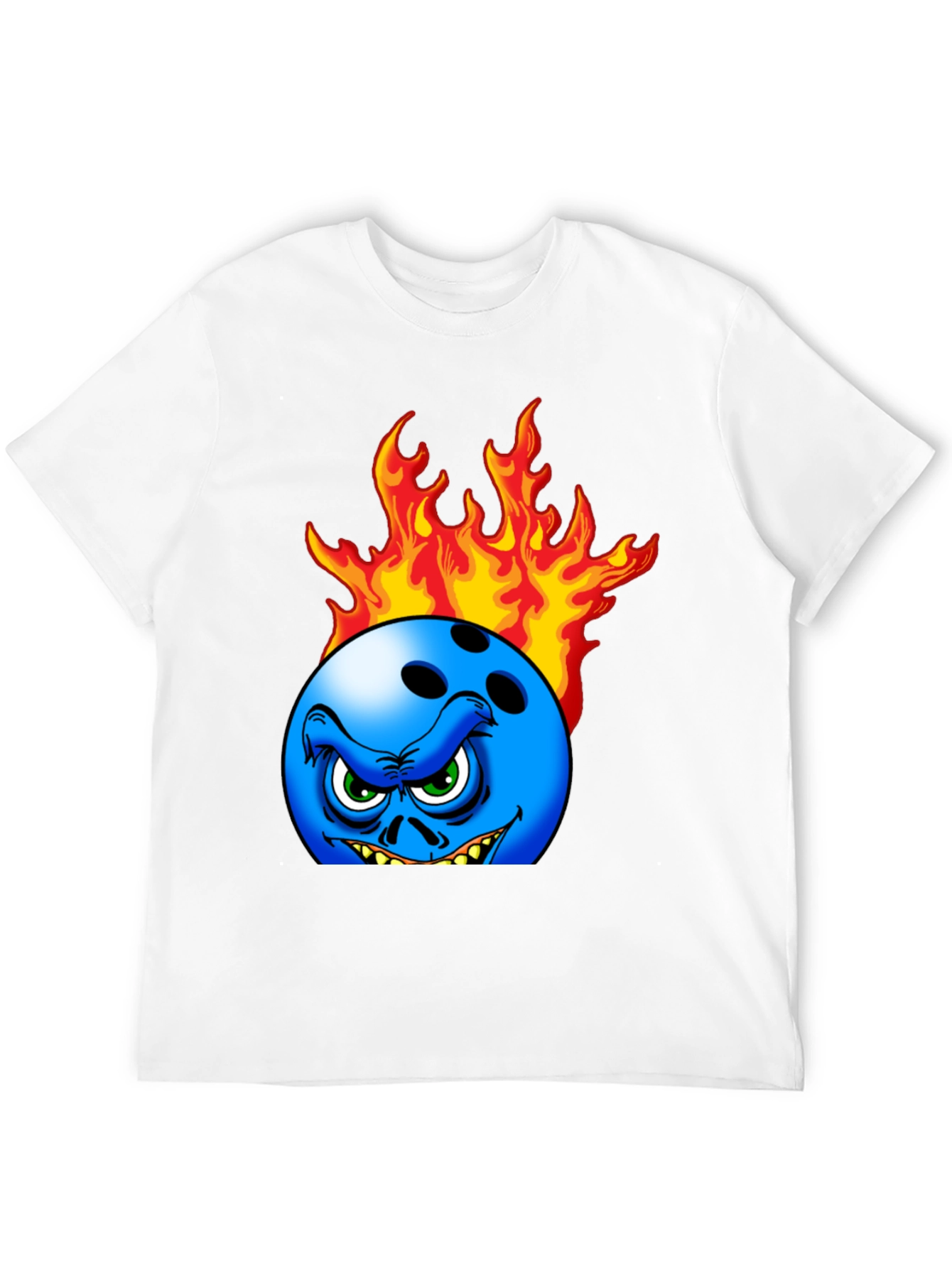 Fiery Bowling Ball Graphic Tee