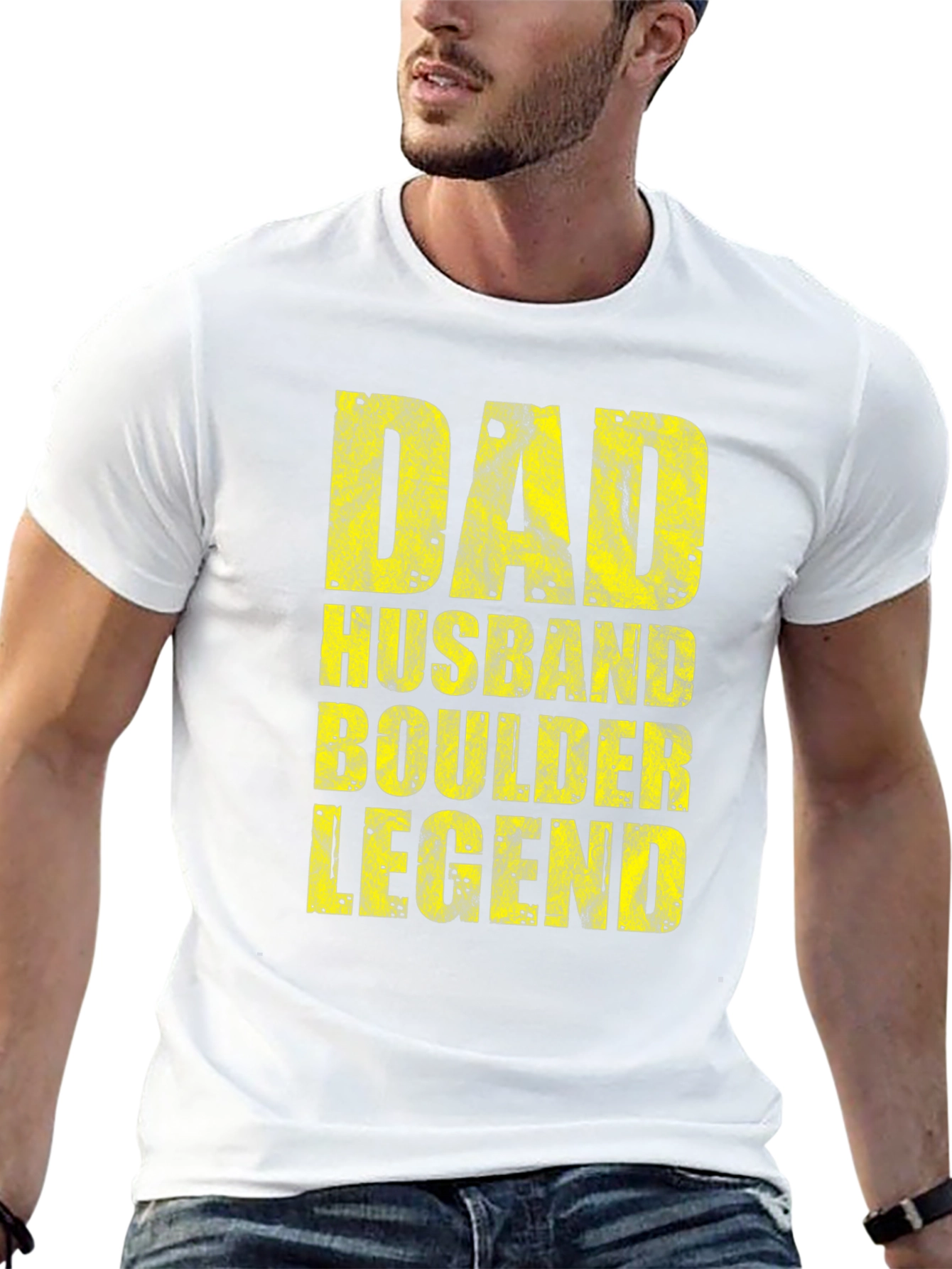 Dad Husband Boulder Legend Graphic T-Shirt