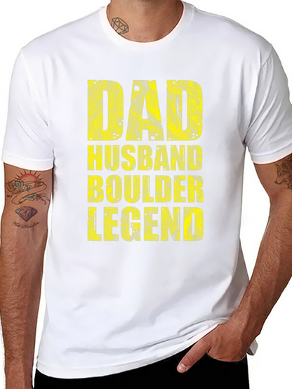 Dad Husband Boulder Legend Graphic T-Shirt