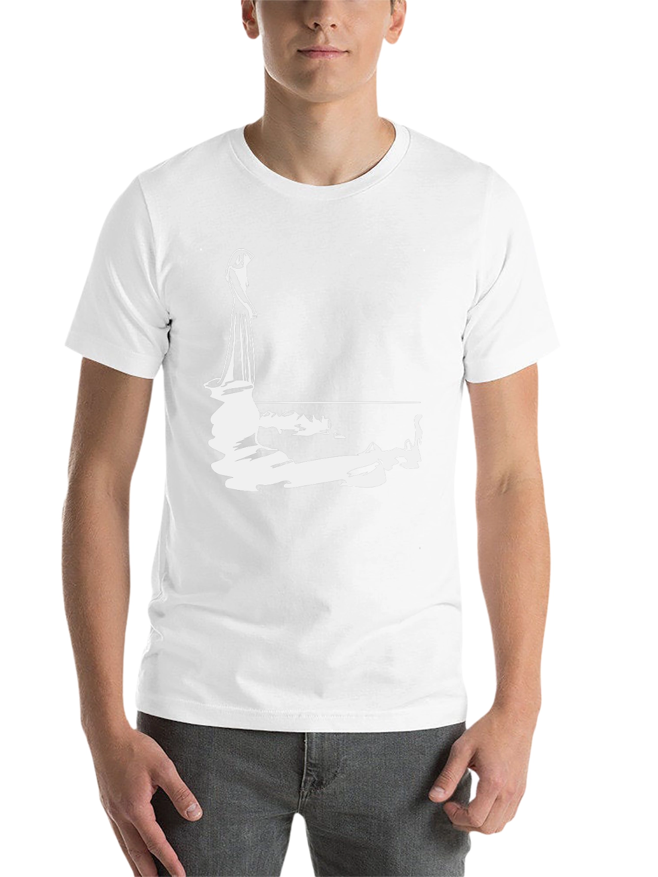 Woman Reflection Graphic Tee - Black