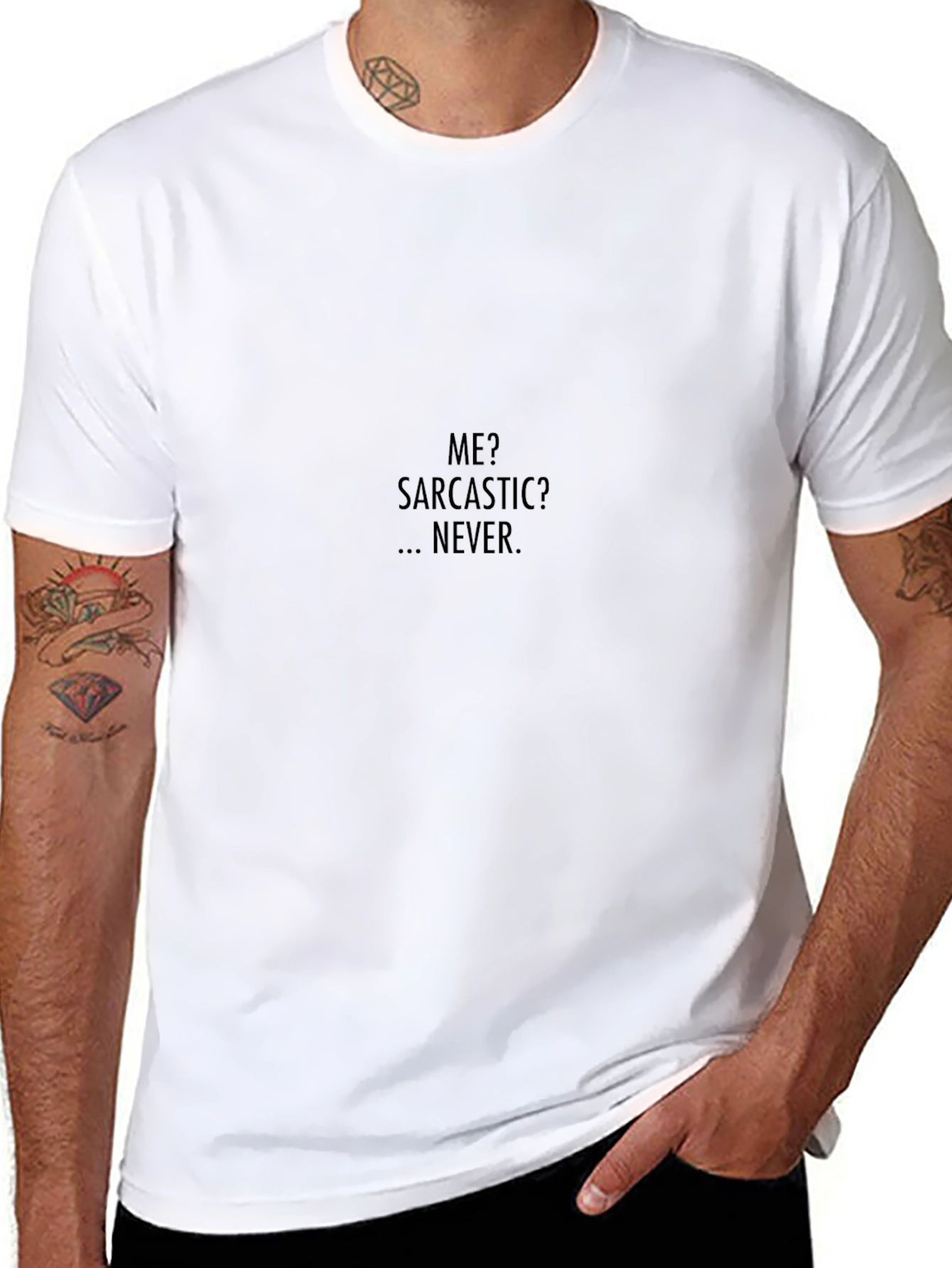 Sarcastic Never Black Graphic Tee