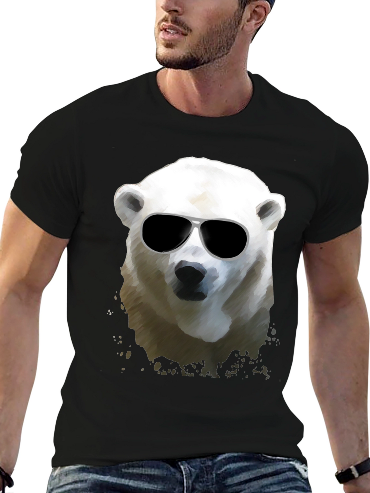 Cool Polar Bear Graphic T-Shirt