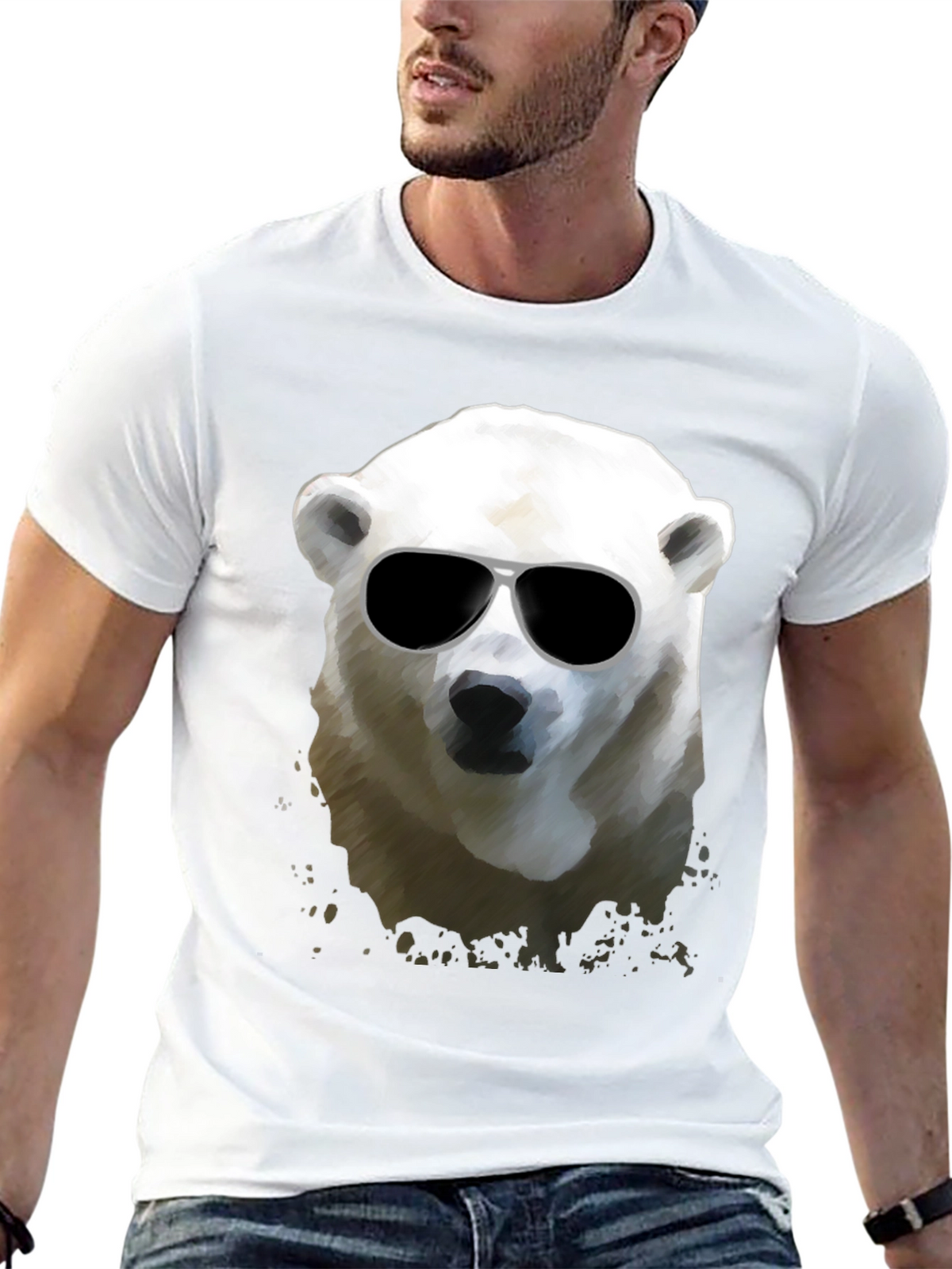 Cool Polar Bear Graphic T-Shirt