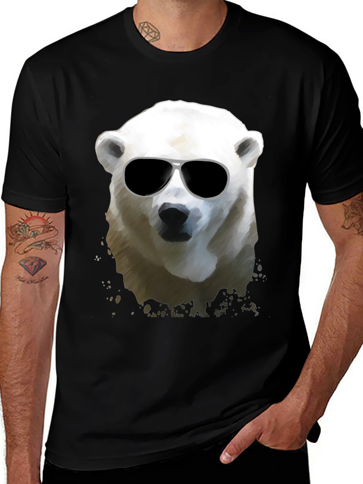 Cool Polar Bear Graphic T-Shirt