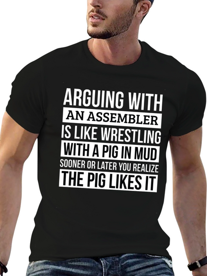 Assembler Pig Wrestling T-Shirt