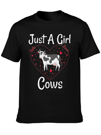 Just A Girl Who Loves Cows Graphic Tee