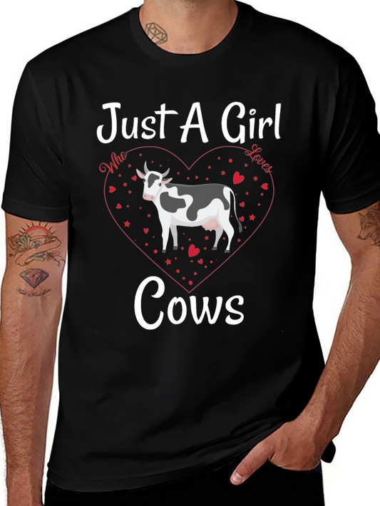 Just A Girl Who Loves Cows Graphic Tee