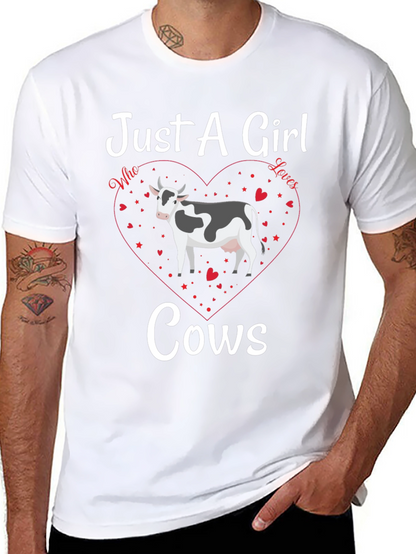 Just A Girl Who Loves Cows Graphic Tee