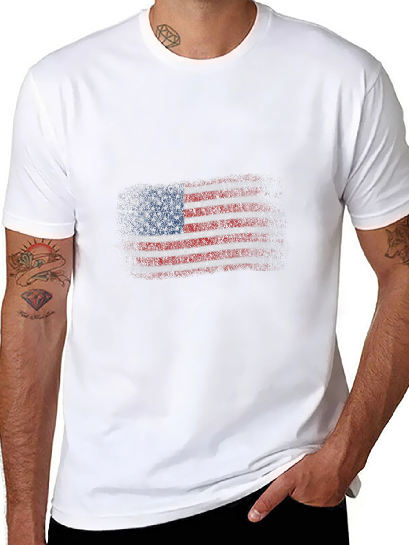 American Flag Graphic T-Shirt