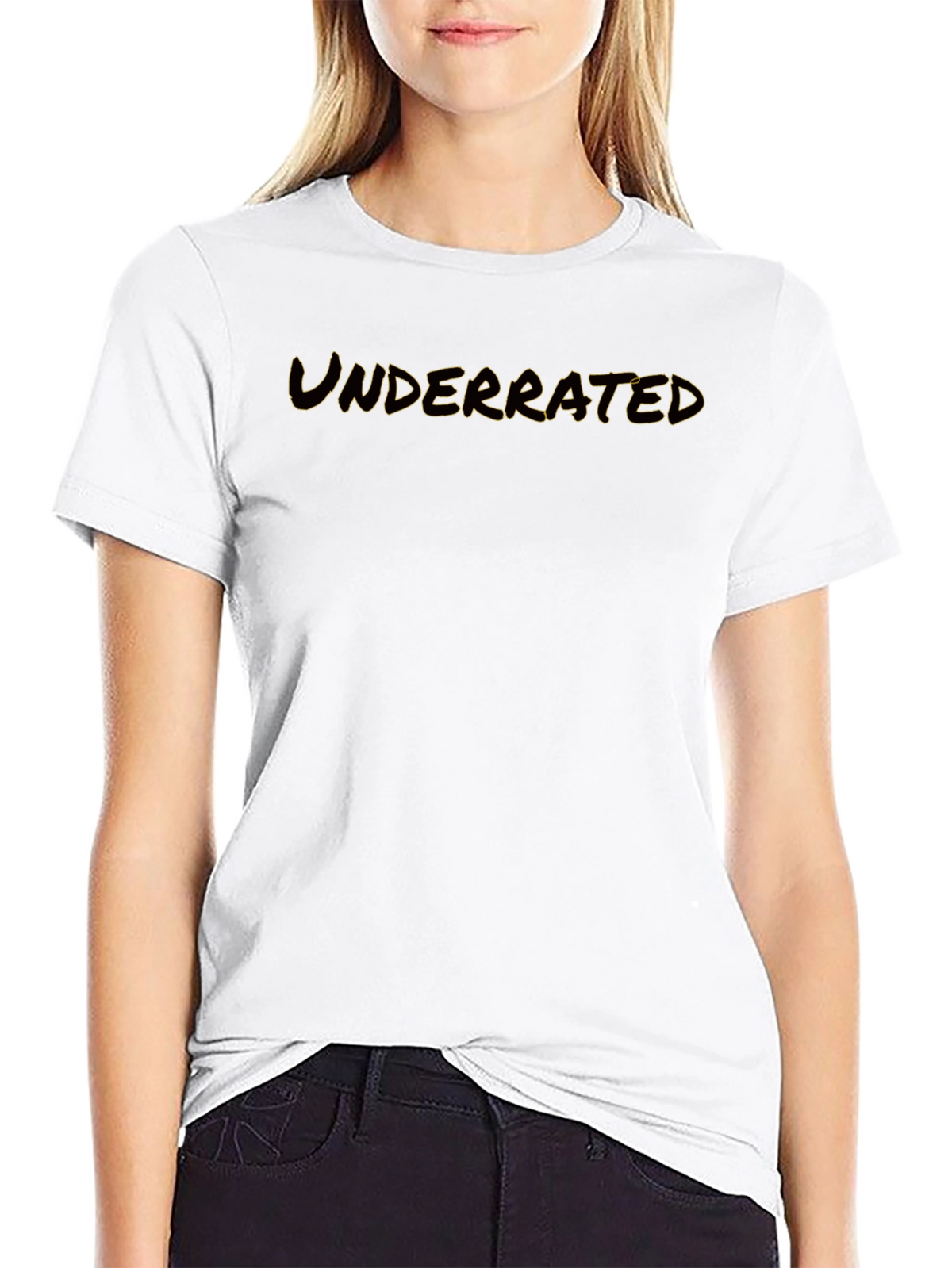 Underrated Graphic Black T-Shirt