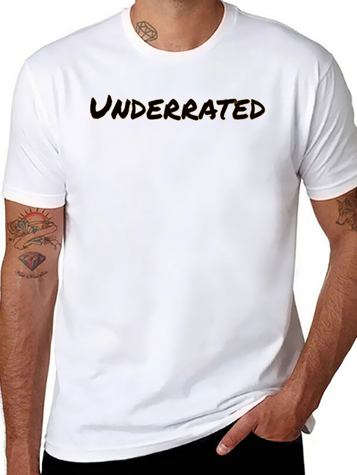 Underrated Graphic Black T-Shirt