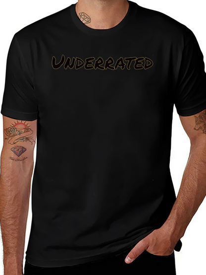 Underrated Graphic Black T-Shirt