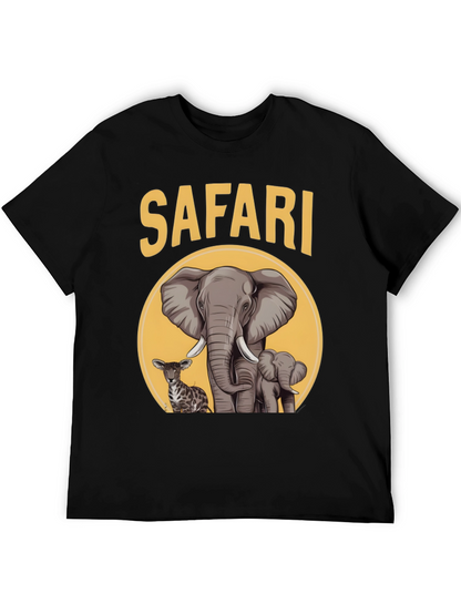 Safari T-Shirt with Elephants and Antelope