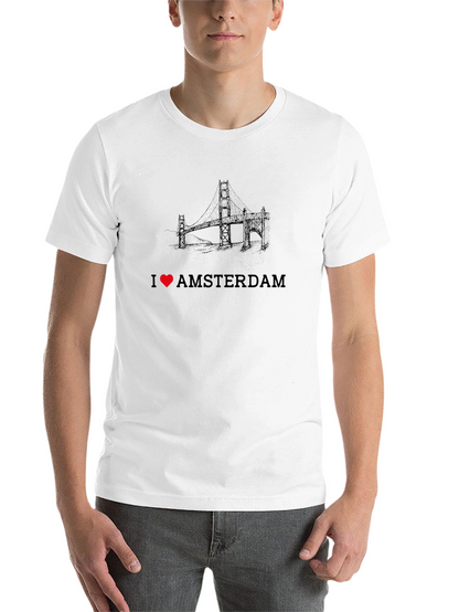 I Love Amsterdam Black Graphic Tee