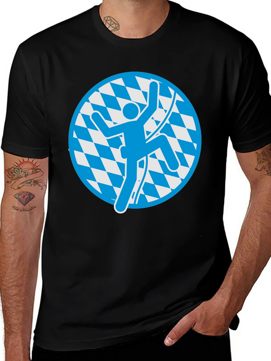 Climbing Bavarian T-Shirt - Black Cotton Tee