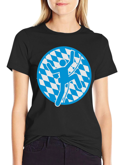 Climbing Bavarian T-Shirt - Black Cotton Tee