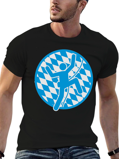 Climbing Bavarian T-Shirt - Black Cotton Tee