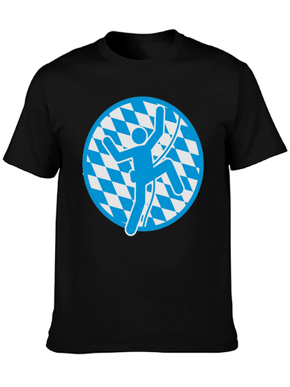 Climbing Bavarian T-Shirt - Black Cotton Tee