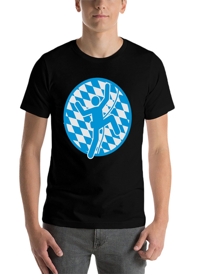 Climbing Bavarian T-Shirt - Black Cotton Tee