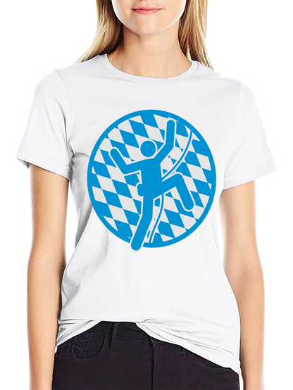 Climbing Bavarian T-Shirt - Black Cotton Tee