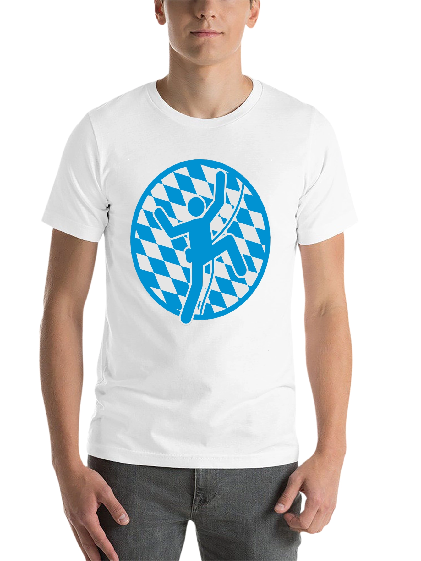 Climbing Bavarian T-Shirt - Black Cotton Tee