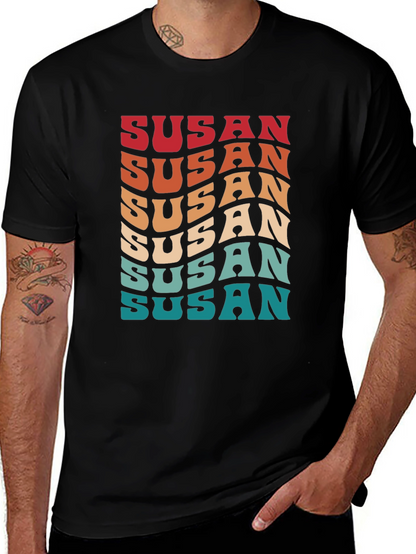Retro Susan T-Shirt - Groovy Personalized Name Tee