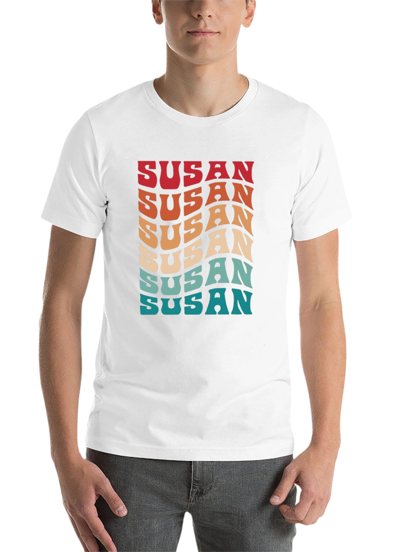 Retro Susan T-Shirt - Groovy Personalized Name Tee