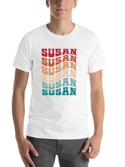 Retro Susan T-Shirt - Groovy Personalized Name Tee