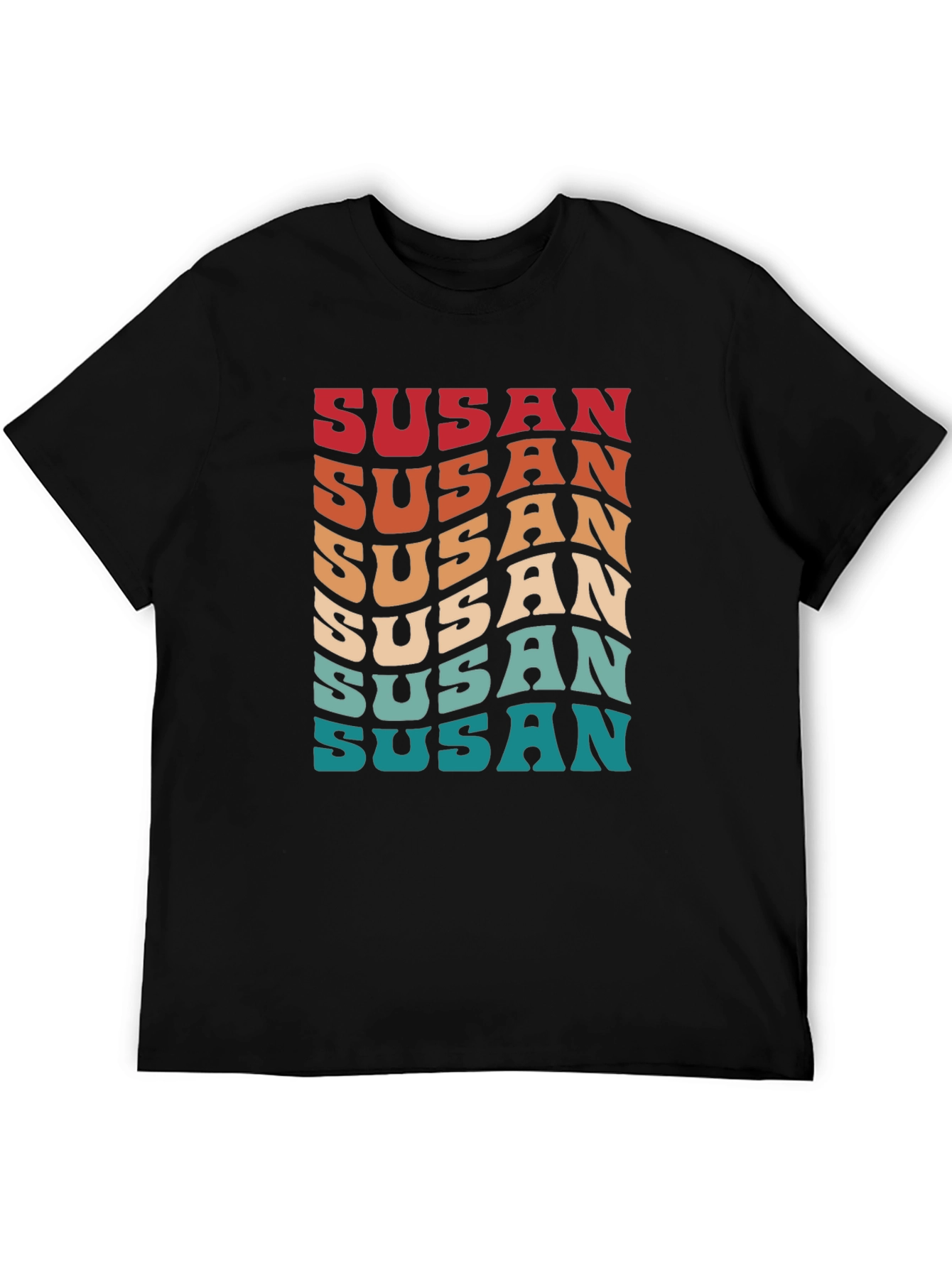 Retro Susan T-Shirt - Groovy Personalized Name Tee
