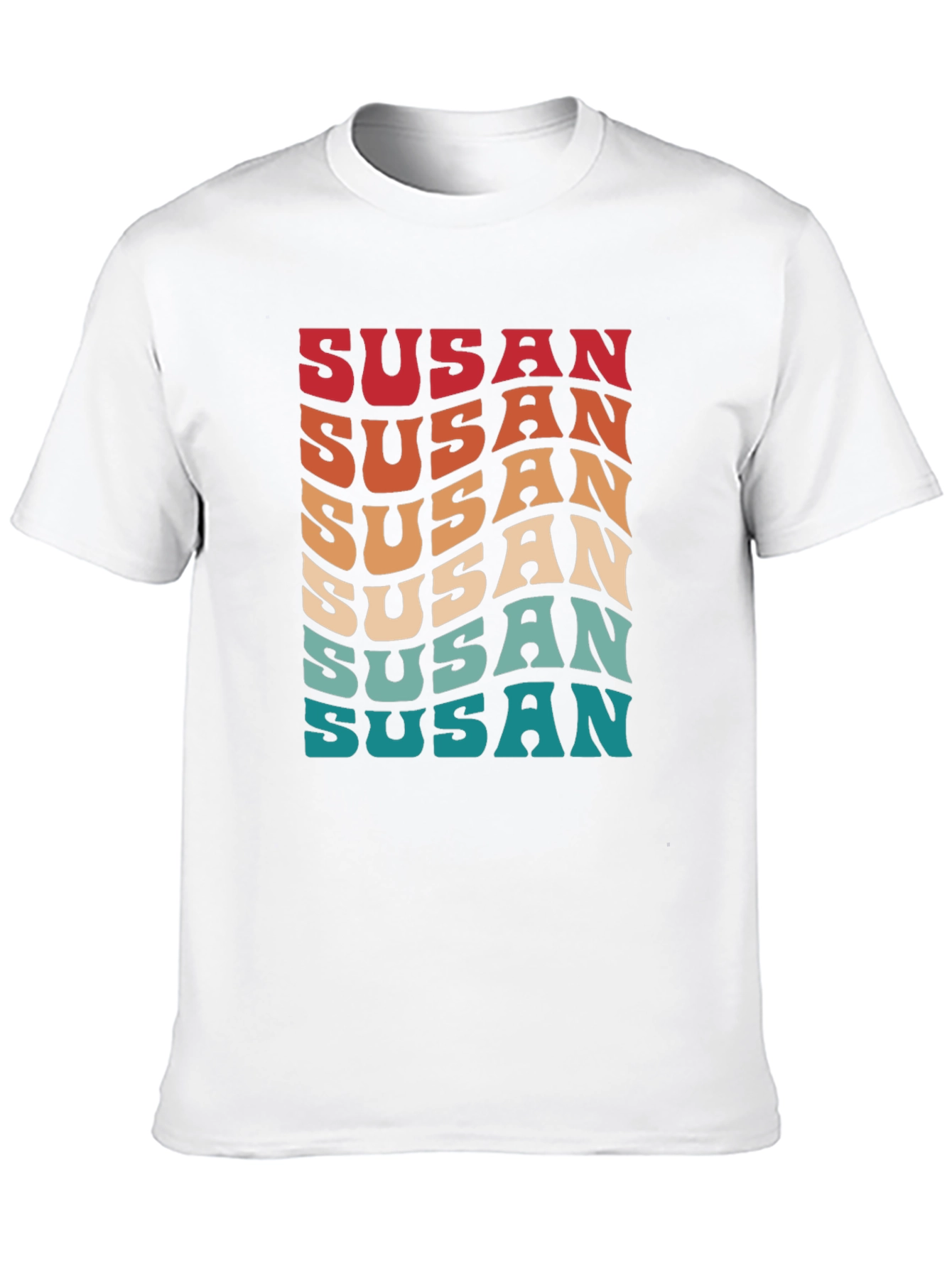 Retro Susan T-Shirt - Groovy Personalized Name Tee