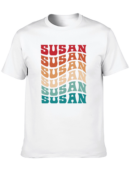 Retro Susan T-Shirt - Groovy Personalized Name Tee