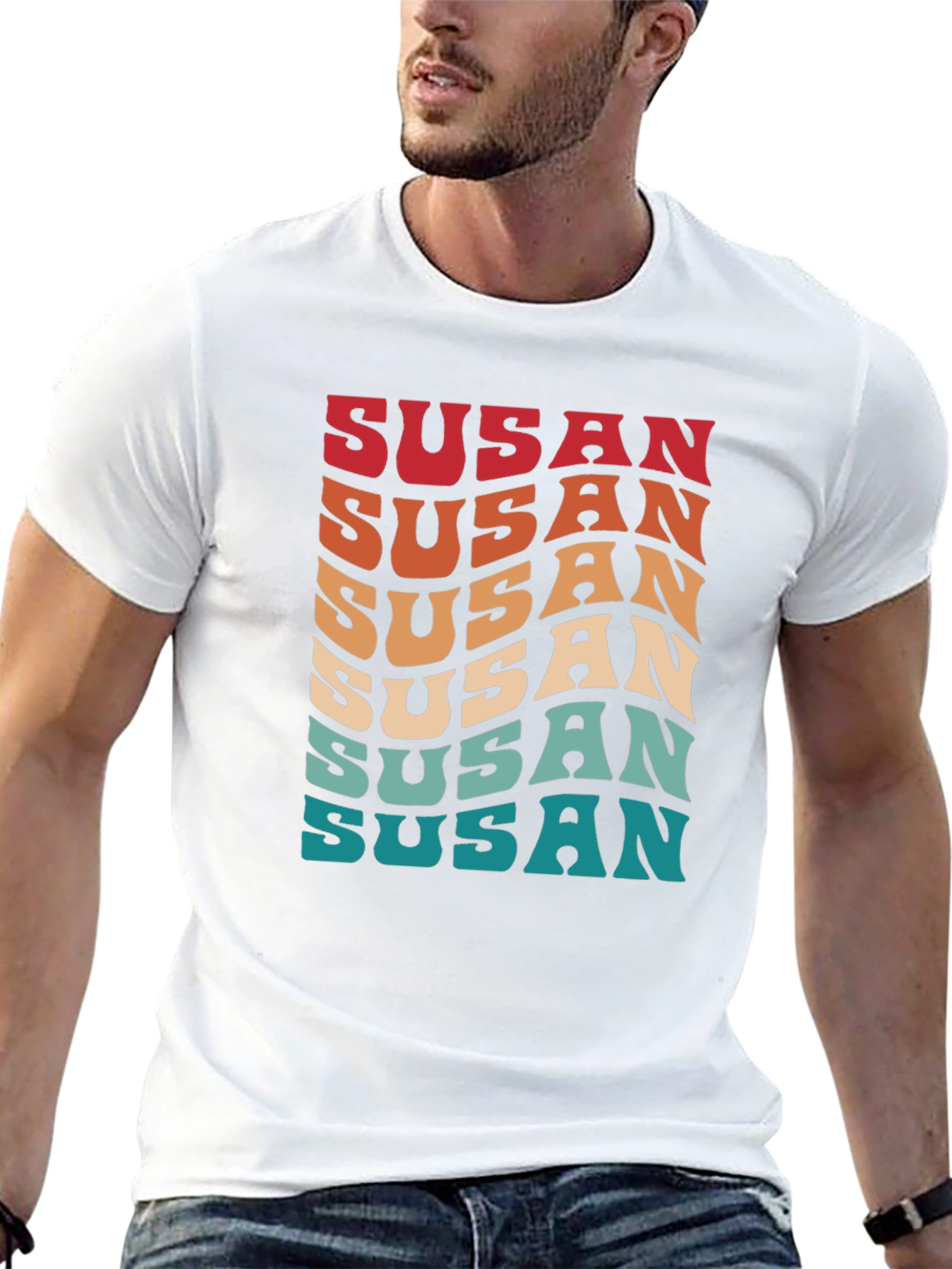 Retro Susan T-Shirt - Groovy Personalized Name Tee
