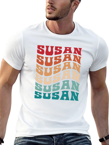 Retro Susan T-Shirt - Groovy Personalized Name Tee