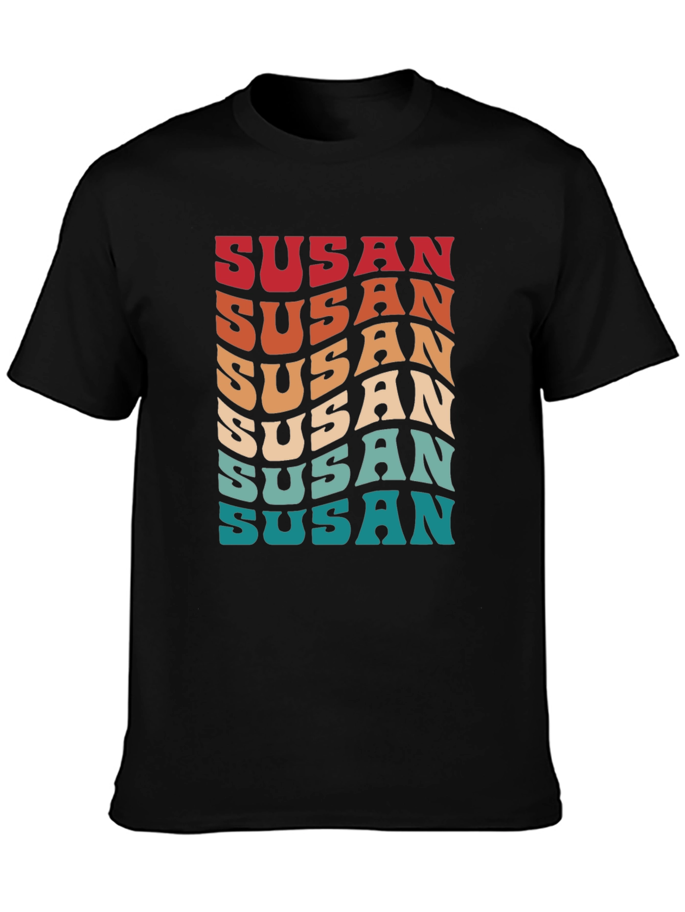 Retro Susan T-Shirt - Groovy Personalized Name Tee