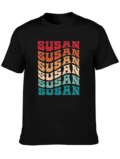 Retro Susan T-Shirt - Groovy Personalized Name Tee
