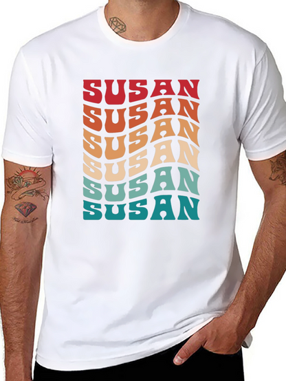 Retro Susan T-Shirt - Groovy Personalized Name Tee