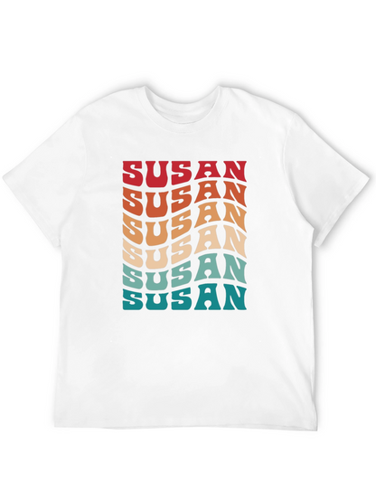 Retro Susan T-Shirt - Groovy Personalized Name Tee