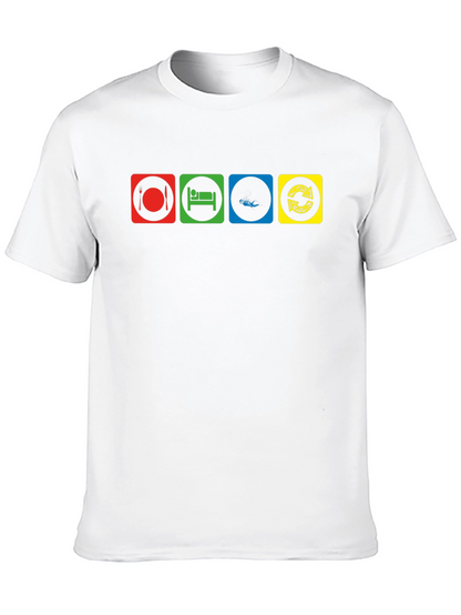 Eat Sleep Fish Repeat Graphic T-Shirt