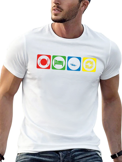 Eat Sleep Fish Repeat Graphic T-Shirt