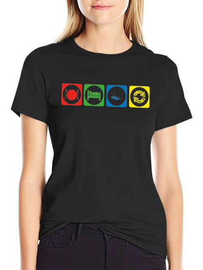 Eat Sleep Fish Repeat Graphic T-Shirt