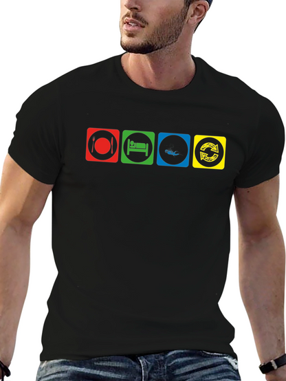 Eat Sleep Fish Repeat Graphic T-Shirt