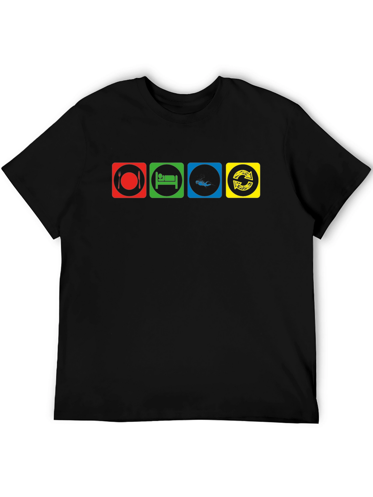 Eat Sleep Fish Repeat Graphic T-Shirt