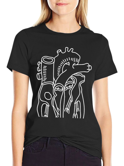 Anatomical Heart Graphic Tee - Black