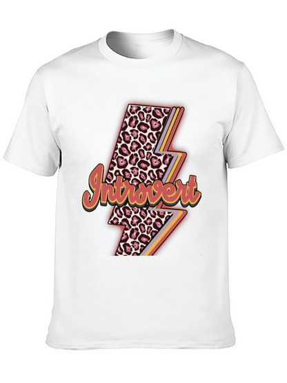 Introvert Leopard Lightning Bolt T-Shirt