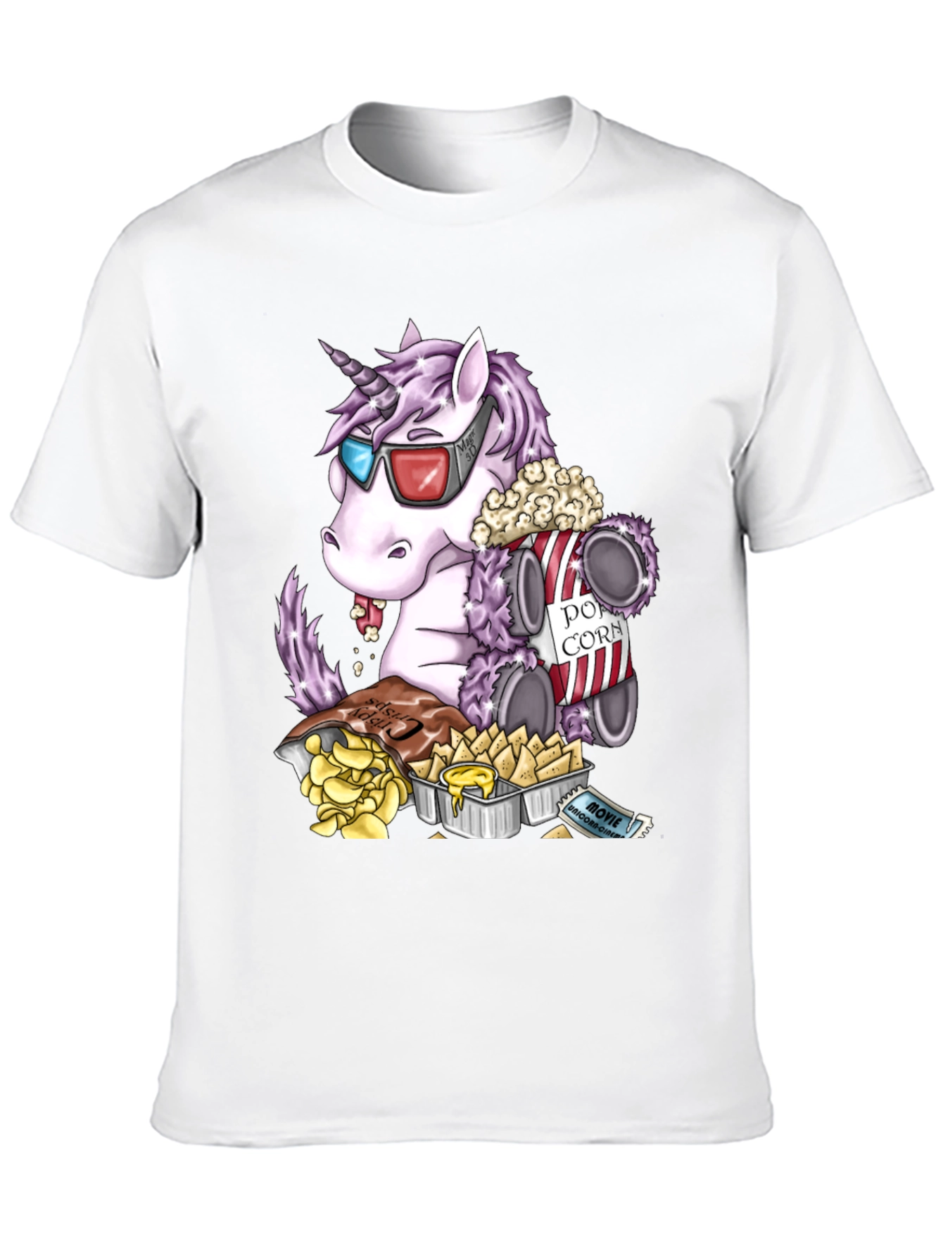 Unicorn Movie Night Graphic Tee