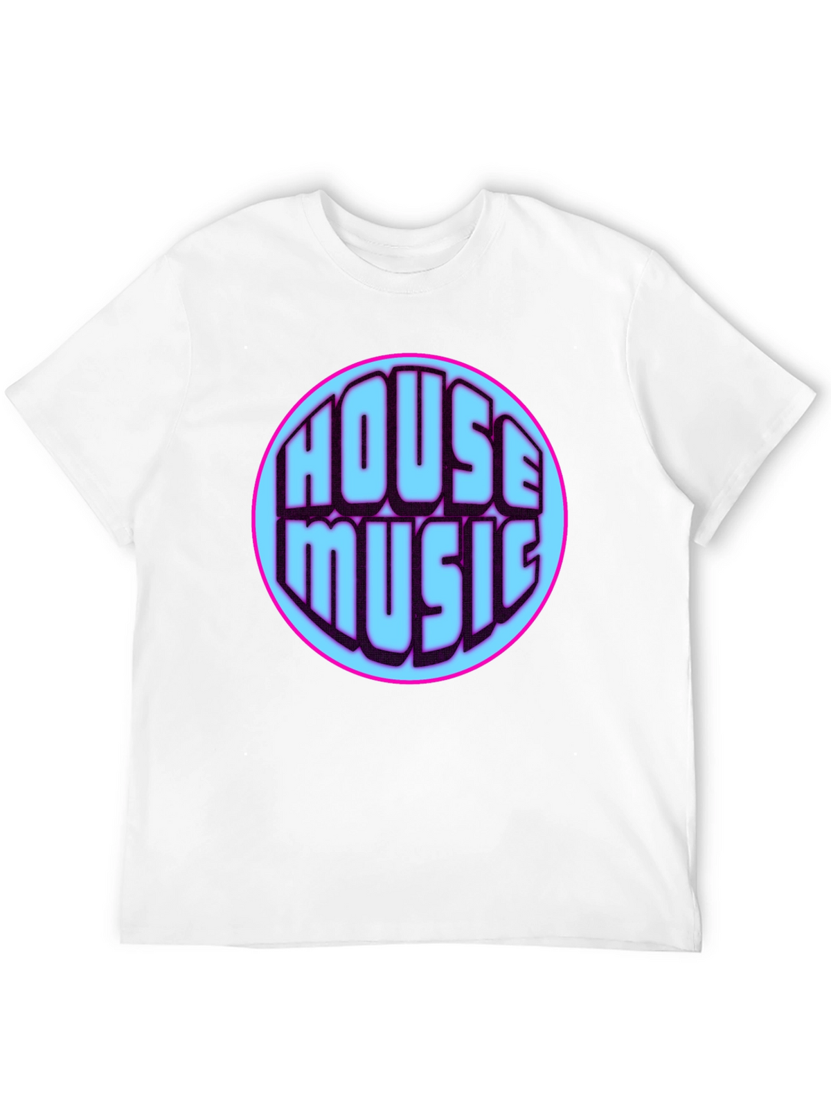 House Music Graphic Tee - Vibrant Design Black T-Shirt