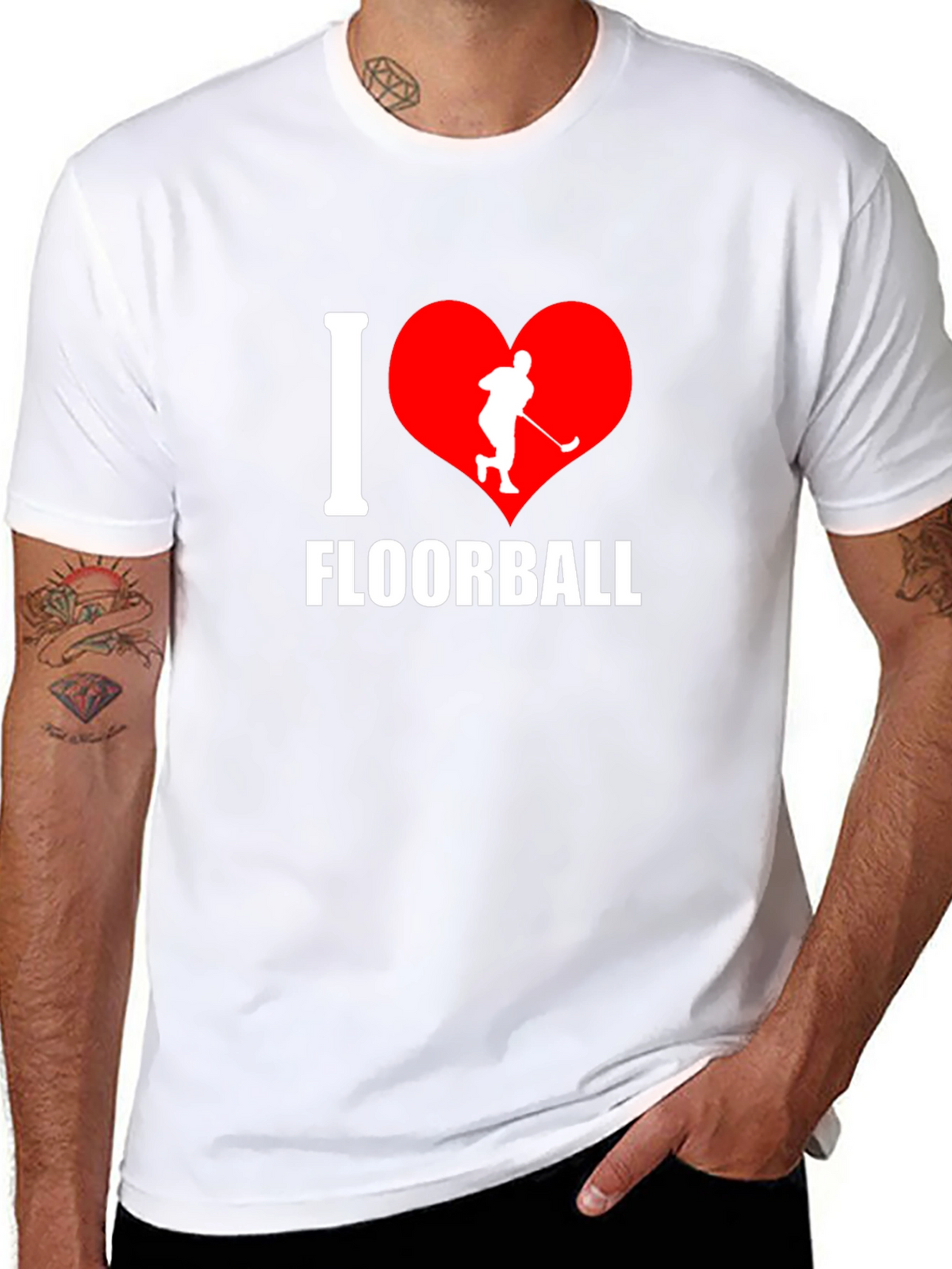 I Love Floorball Graphic T-Shirt