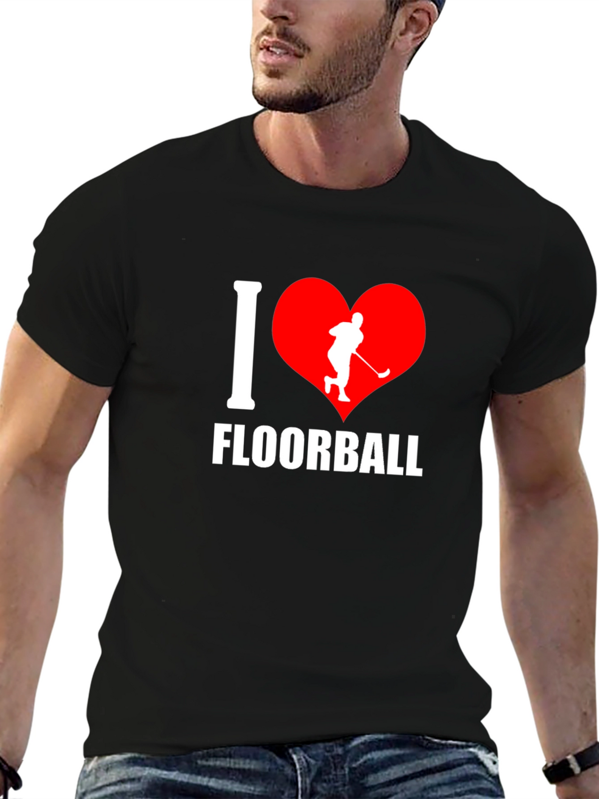 I Love Floorball Graphic T-Shirt