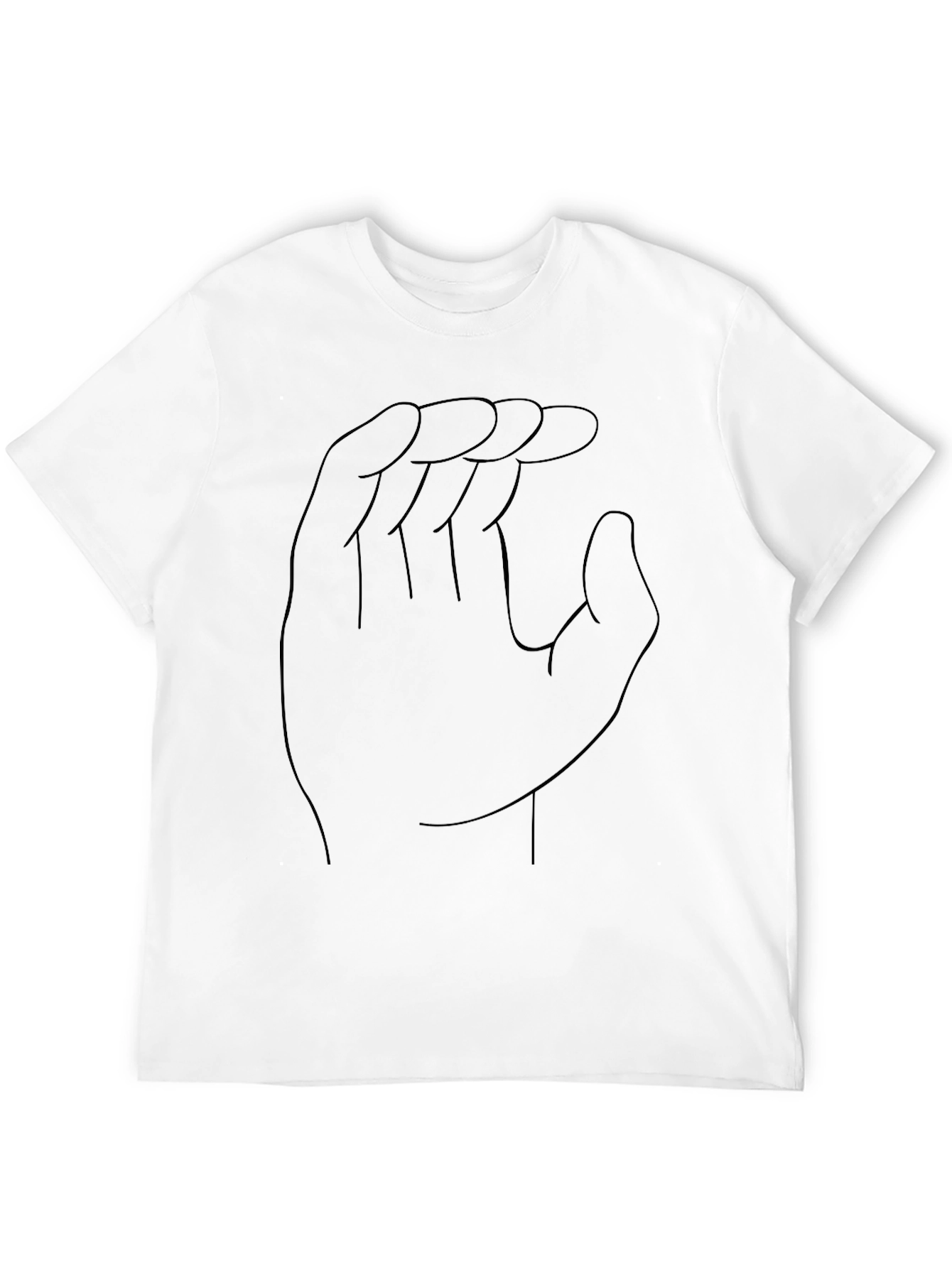 Hand Gesture Outline Black Tee